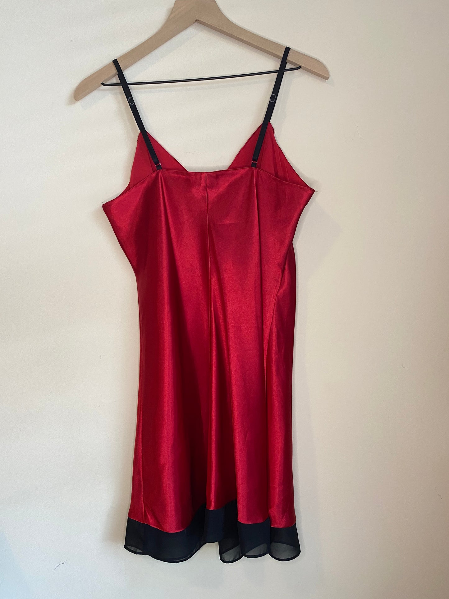 Vintage Red Lace Slip Dress