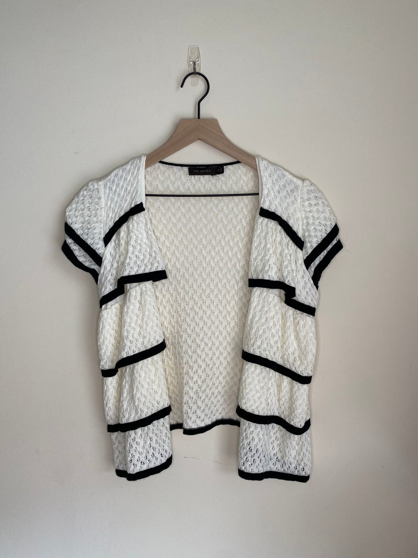 Short Sleeve Ruffle Cardigan