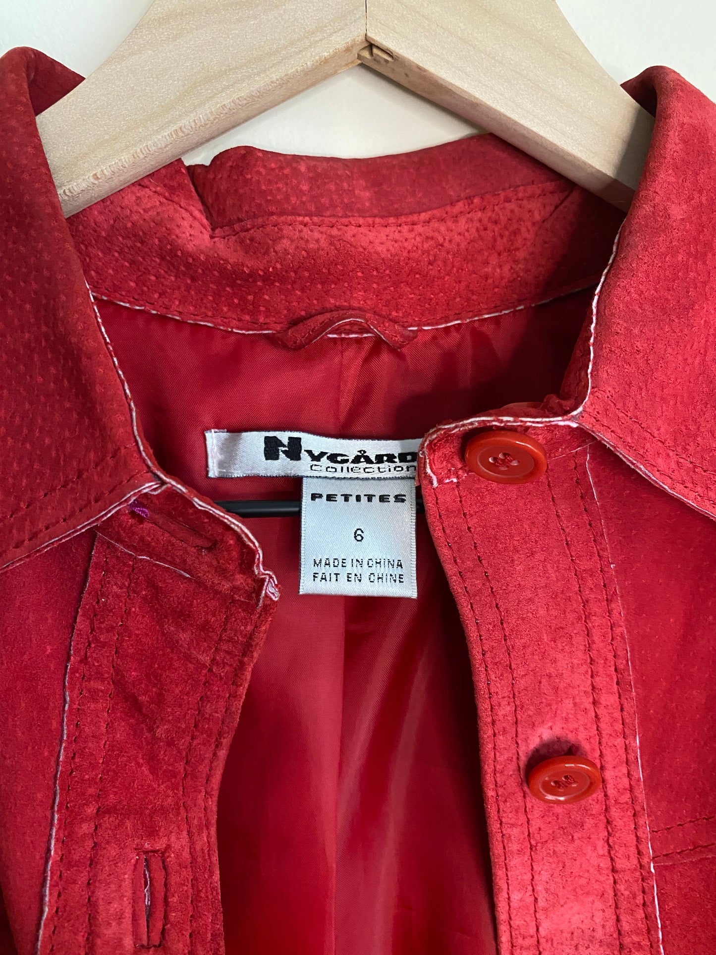 Vintage Red Suede Jacket