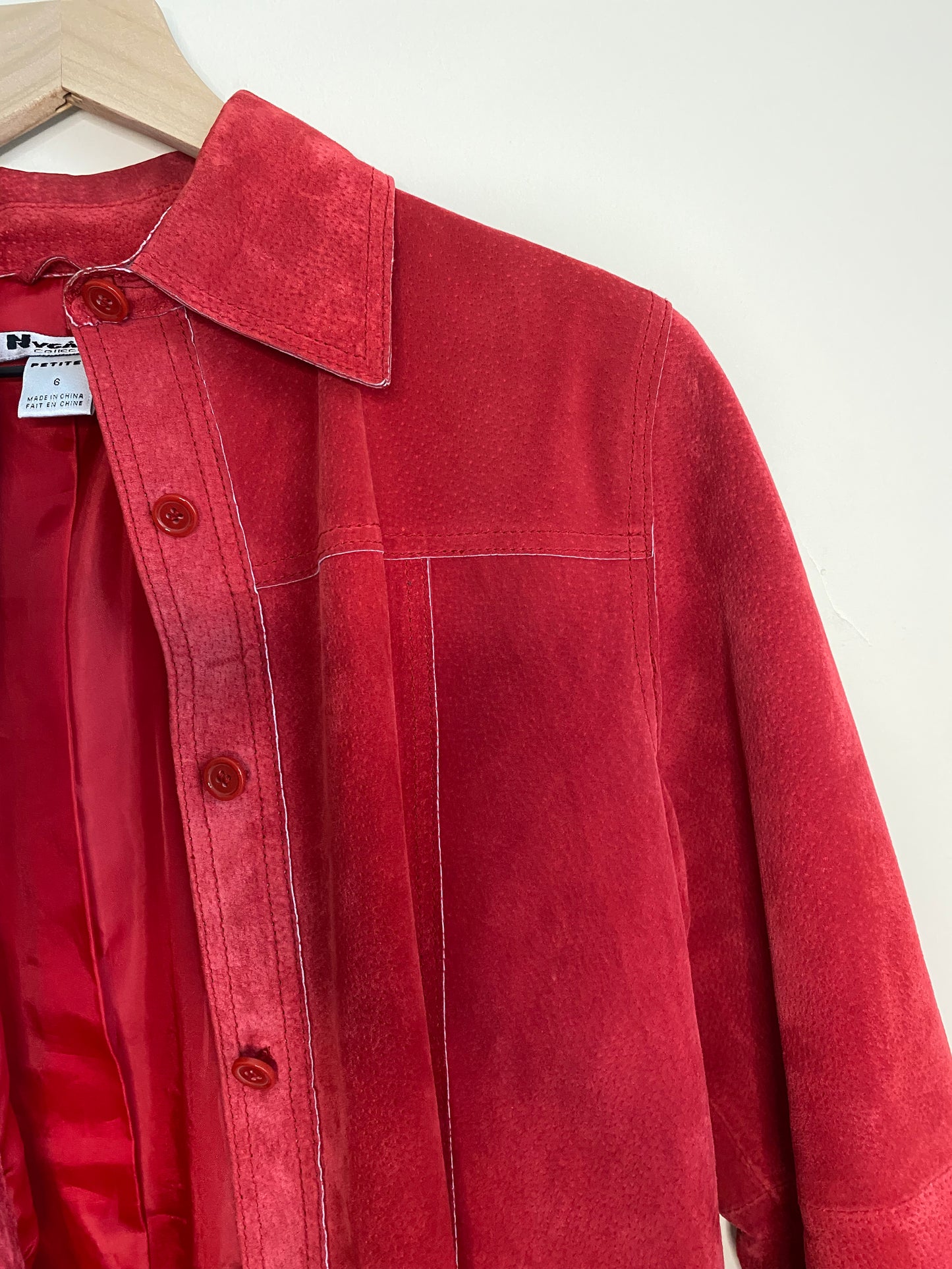 Vintage Red Suede Jacket