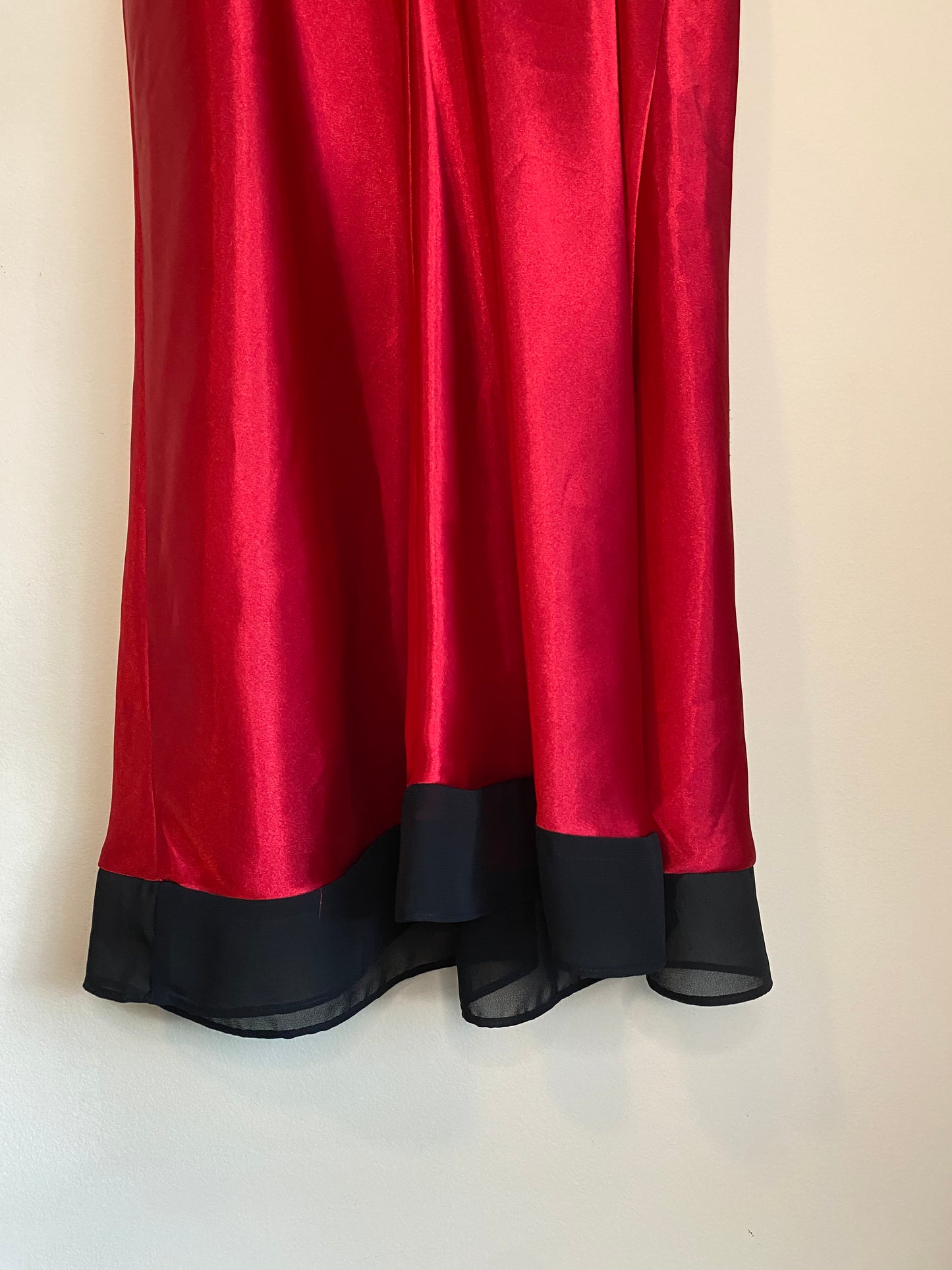 Vintage Red Lace Slip Dress