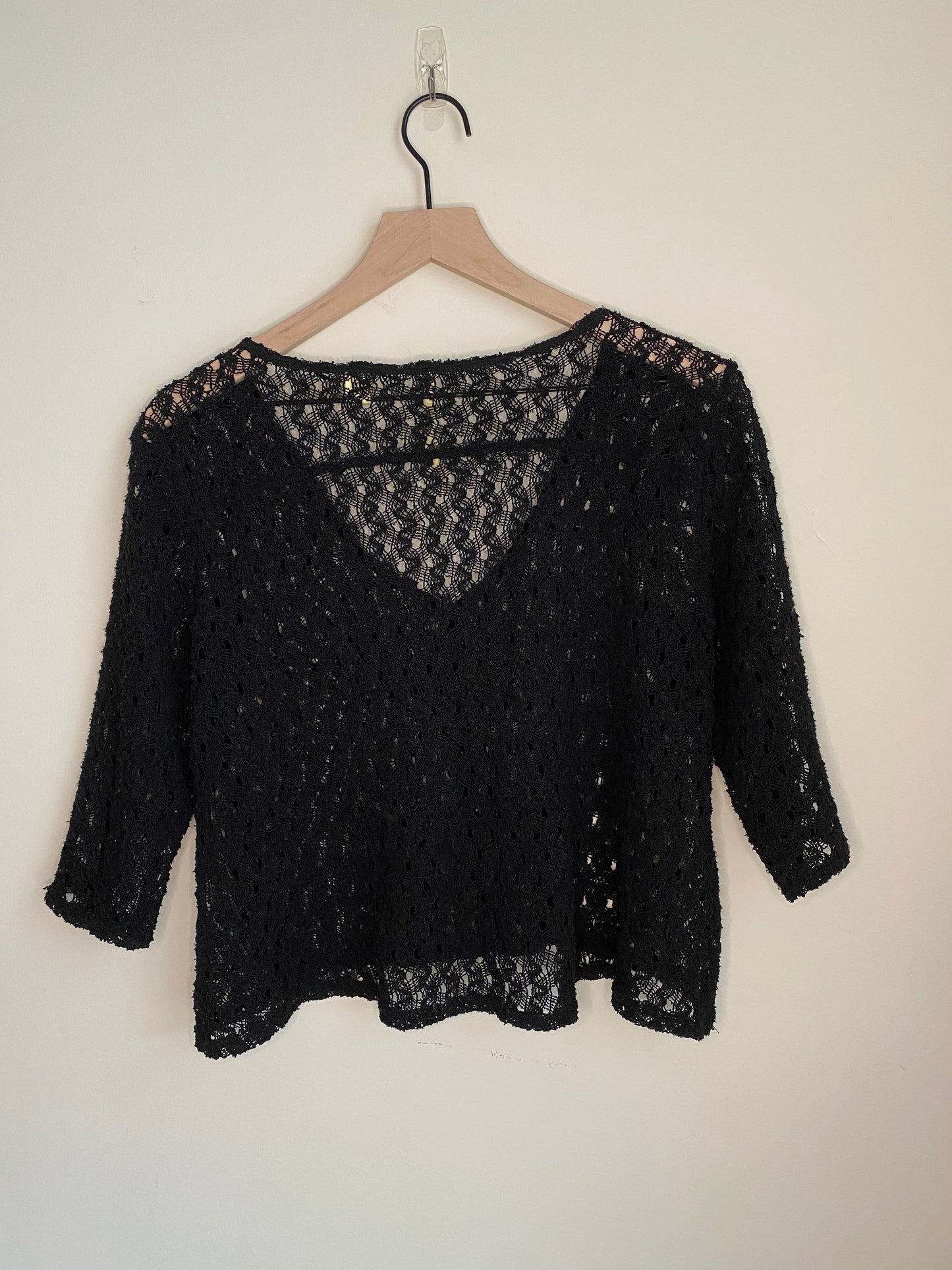 Crochet Quarter Sleeve Cardigan