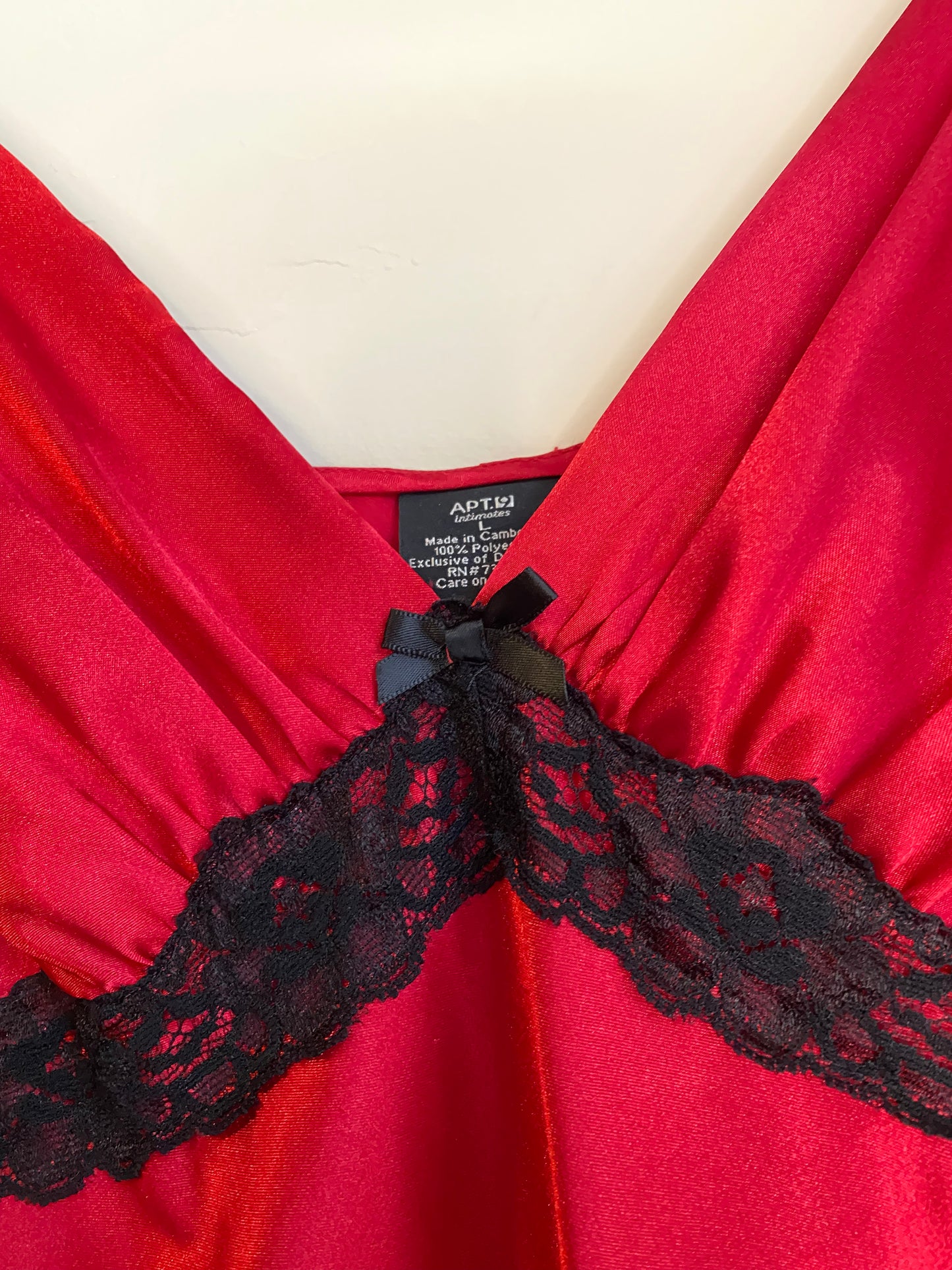 Vintage Red Lace Slip Dress