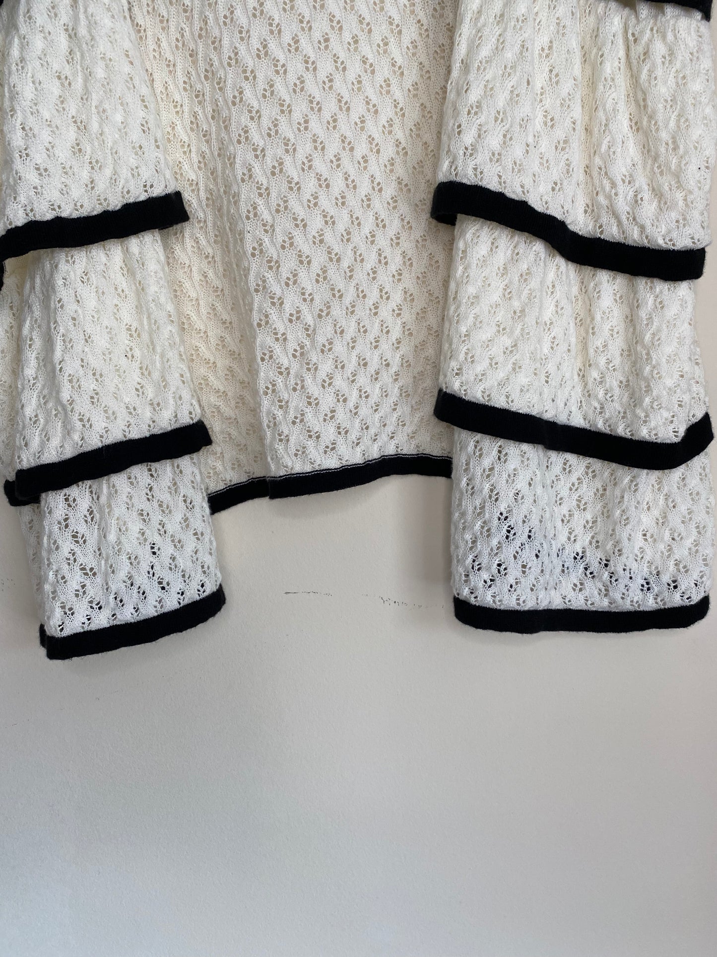 Short Sleeve Ruffle Cardigan